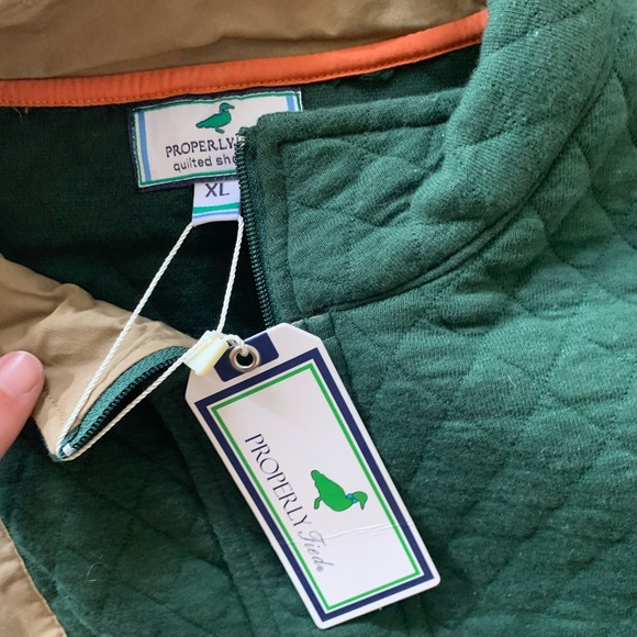 NWT Properly Tied Quilted pullover XL - Picture 2 of 2